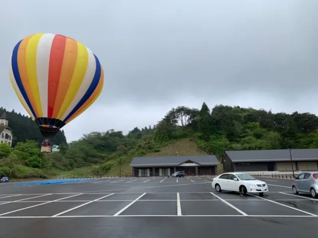 駐車場での気球イベント開催