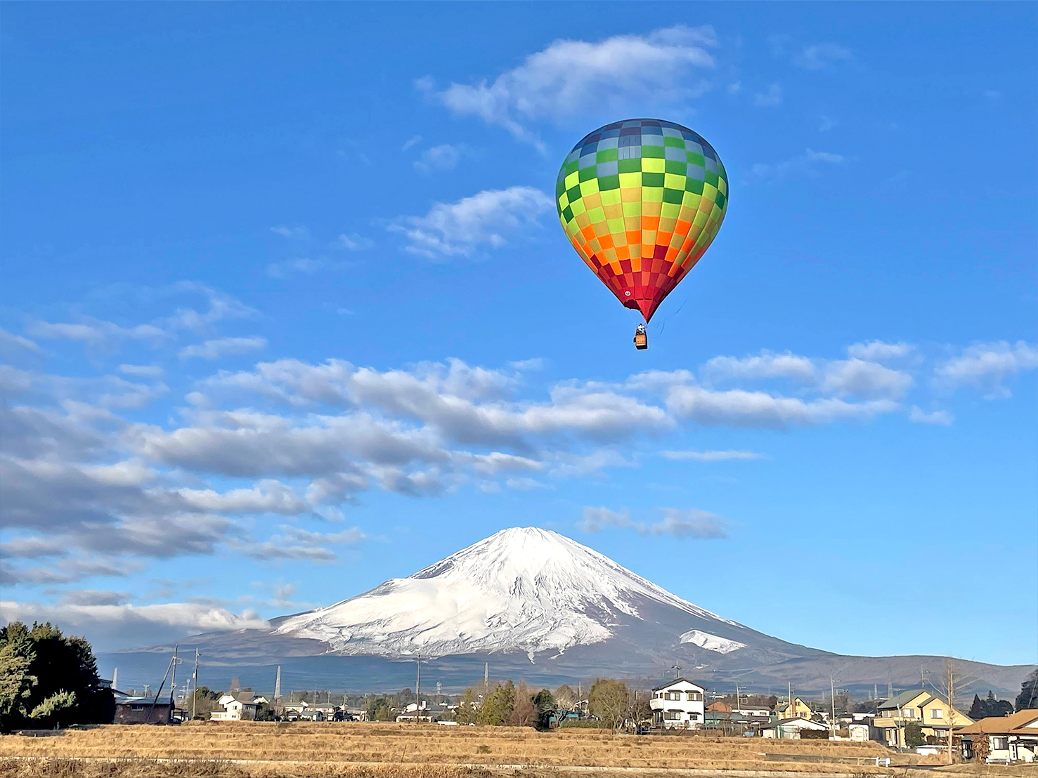 静岡県・富士山御殿場エリアを飛行する気球